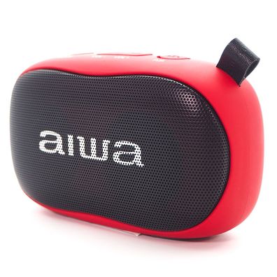 Aiwa Bluetooth Tragbarer Lautsprecher BS-110RD Soundbox Player rot