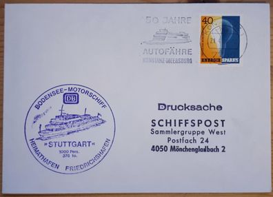 Schiffspost BRD Bodensee-Motorschiff Stuttgart