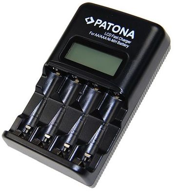 PATONA - Schnell-Ladegerät Mignon AA / Micro AAA Akkus LCD-Display
