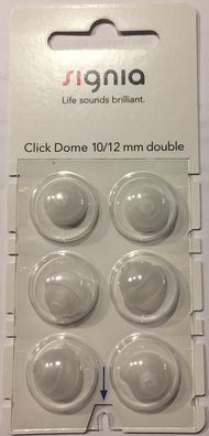 Signia Click Dome 10/12 mm double 6er Blister