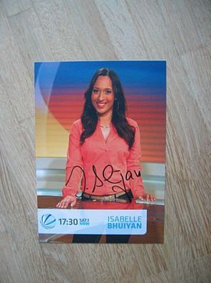 Sat1 Fernsehmoderatorin Isabelle Bhuiyan - handsigniertes Autogramm!!!