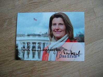 WDR Fernsehmoderatorin Tina Hassel - handsigniertes Autogramm!!!