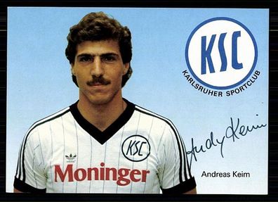 Andreas Keim Karlsruher SC 1984-85 Original Signiert+ A 71835