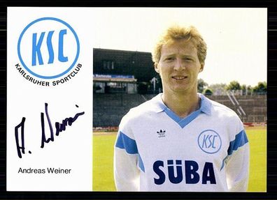 Andreas Weiner Karlsruher SC 1987-88 Original Signiert + A 71836