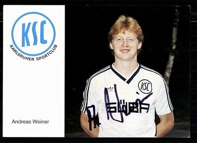 Andreas Weiner Karlsruher SC 1982-83 Original Signiert + A 71837