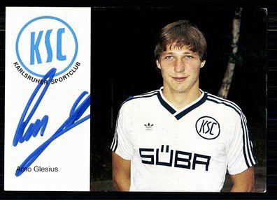 Arno Glesius Karlsruher SC 1986-87 Original Signiert + A 71843