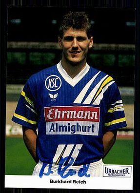 Burkhard Reich Karlsruher SC 1991-92 Original Signiert + A 71859