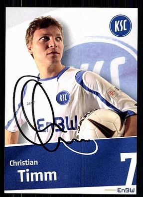 Christian Timm Karlsruhe SC 2008-09 Original Signiert + A 71881