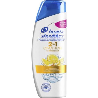 40,72EUR/1l Head &amp; Shoulders Shampoo 2in1 Citrus Fresh 250ml Flasche