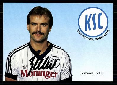 Edmund Becker Karlsruher SC 1984-85 Original Signiert + A 71929