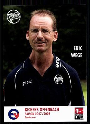 Eric Wege Kickers Offenbach 2007-08 Original Signiert + A 71730