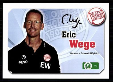 Eric Wege Kickers Offenbach 2010-11 Original Signiert + A 71734
