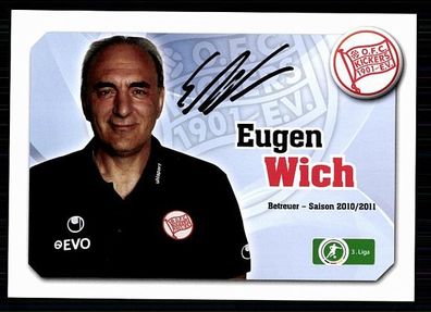 Eugen Wich Kickers Offenbach 2010-11 Original Signiert + A 71741
