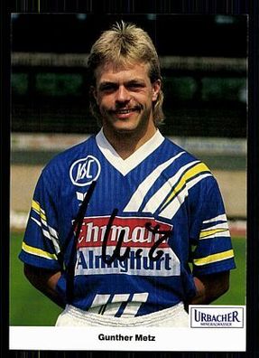 Gunther Metz Karlsruher SC 1991-92 Original Signiert + A 71964