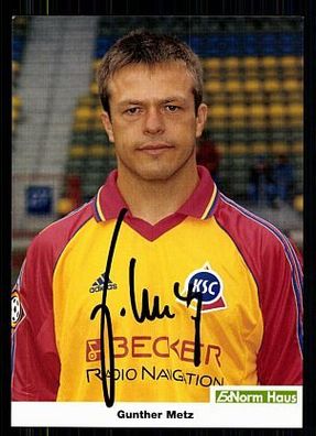 Gunther Metz Karlsruher SC 1998-99 Original Signiert + A 71971
