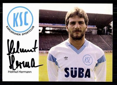 Helmut Hermann Karlsruher SC 1987-88 Original Signiert + A 71980