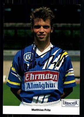Matthias Fritz Karlsruher SC 1991-92 Original Signiert + A 72084