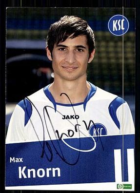 Max Knorn Karlsruher SC 2008-09 Original Signiert + A 72088