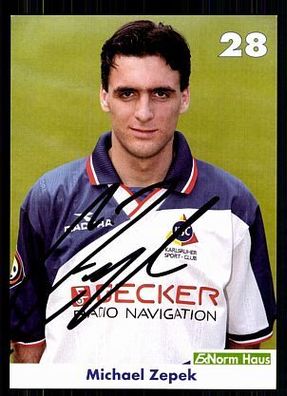 Michael Zepek Karlsruher SC 1999-00 Original Signiert + A 72112