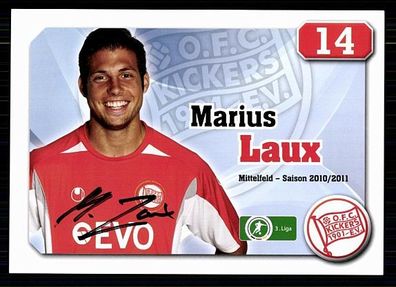 Marius Laux Kickers Offenbach 2010-11 Original Signiert + A 71766