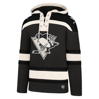 NHL Pittsburgh Penguins Lacer Hoody Kaputzenpullover Jersey Sweater (Charcoal) S