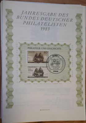 BRD Jahresgabe des Bundes Deutscher Philatelisten 1983