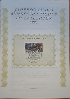BRD Jahresgabe des Bundes Deutscher Philatelisten 1985
