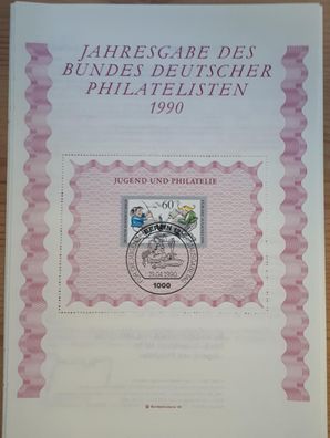 BRD Jahresgabe des Bundes Deutscher Philatelisten 1990