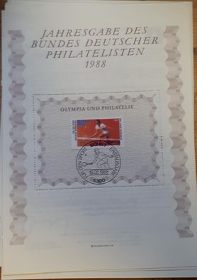 BRD Jahresgabe des Bundes Deutscher Philatelisten 1988