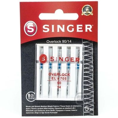 Overlocknadel ELx705 Stärke 90 5er Pack SINGER