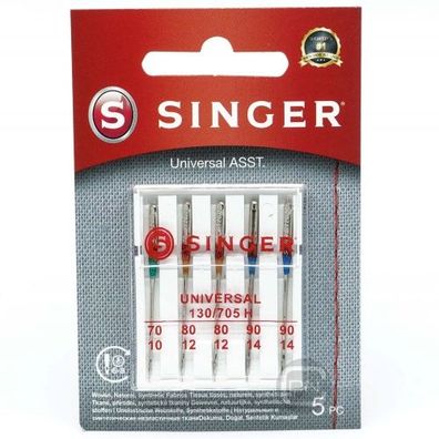 Universal Nadel Sortiment Stärke 70 80 90 - 5er Pack SINGER