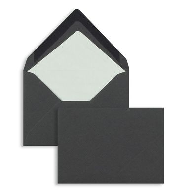 100 Briefumschläge Grau (Schiefer) 114x162 mm (DIN C6) mit Nassklebung