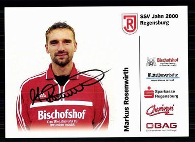 Markus Rosenwirth Jahn Regensburg 2000-01 Original Signiert + A 72330