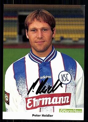 Peter Heidler Karlsruher SC 1997-98 Original Signiert + A 72145