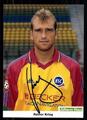 Rainer Krieg Karlsruher SC 1998-99 Original Signiert + A 72150