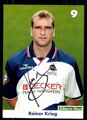 Rainer Krieg Karlsruher SC 1999-00 Original Signiert + A 72151