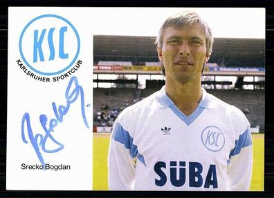 Srecko Bogdan Karlsruher SC 1987-88 Original Signiert + A 72201