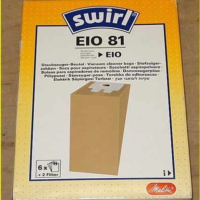 1 Packung Swirl EIO81 = 6 Beutel + 1 Filter für EIO Magic Floor