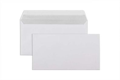 10 Briefumschläge Weiß 125x235 mm (Kompakt) mit Hafklebung