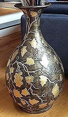 Vase groß Blumen Verzierungen einmalig Hand bemalt Gefäß Krug Dekoration Neuheit