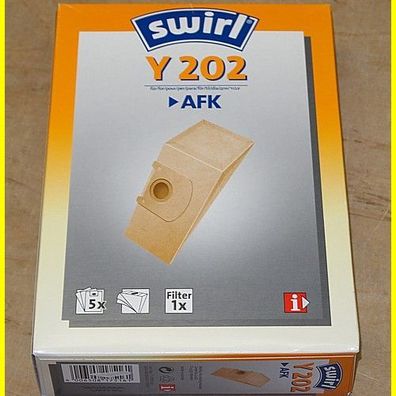 1 Packung Swirl Y202 = 5 Beutel + 1 Filter für verschiedene AFK Staubsauger