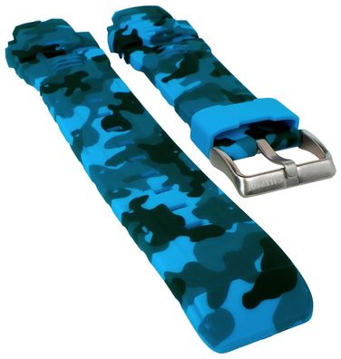Calypso Uhrenarmband | Kunststoff Camouflage blau Modell K5723/4