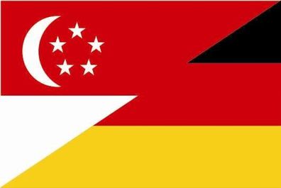 Fahne Flagge Singapur-Deutschland Premiumqualität