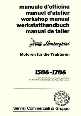 Werkstatthandbuch SAME Motoren 1506 - 1706