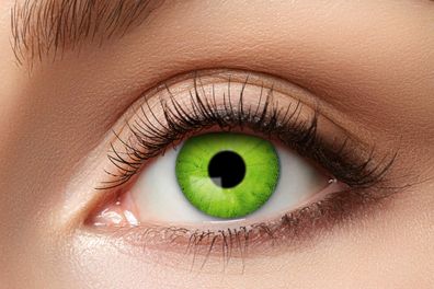 Electro green Kontaktlinse mit Sehstärke . Durchmesser 14,5 mm. Jahreslinsen.