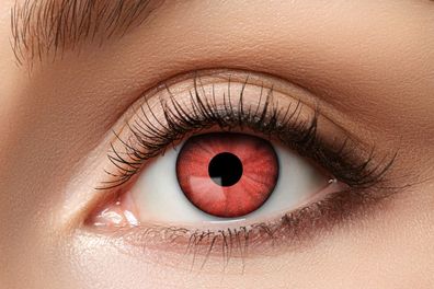 Electro red Kontaktlinse mit Sehstärke . Durchmesser 14,5 mm. Jahreslinsen.