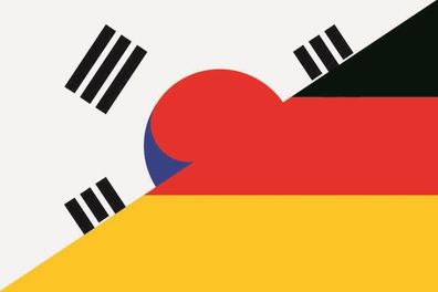 Fahne Flagge Süd Korea-Deutschland Premiumqualität