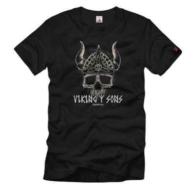 Vikings Skull Krieger Wikinger Tot Totenkopf Mittelalter Thor T-Shirt # 36279
