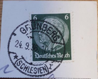 Deutsches Reich Briefausschnitt MiNr. 516x gestempelt Grünberg (Schlesien)
