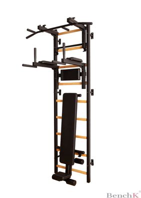 BenchK Fitness-System "713B" mit Sprossenwand, Klimmzugstange, Dip Bar
